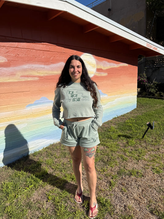 Phish YEM cropped sweater and shorts set