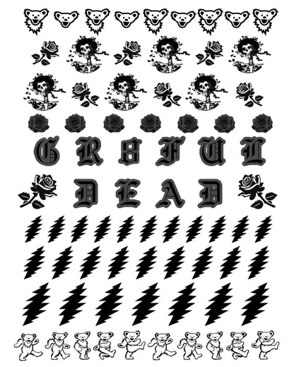 Grateful Dead Nail Stickers