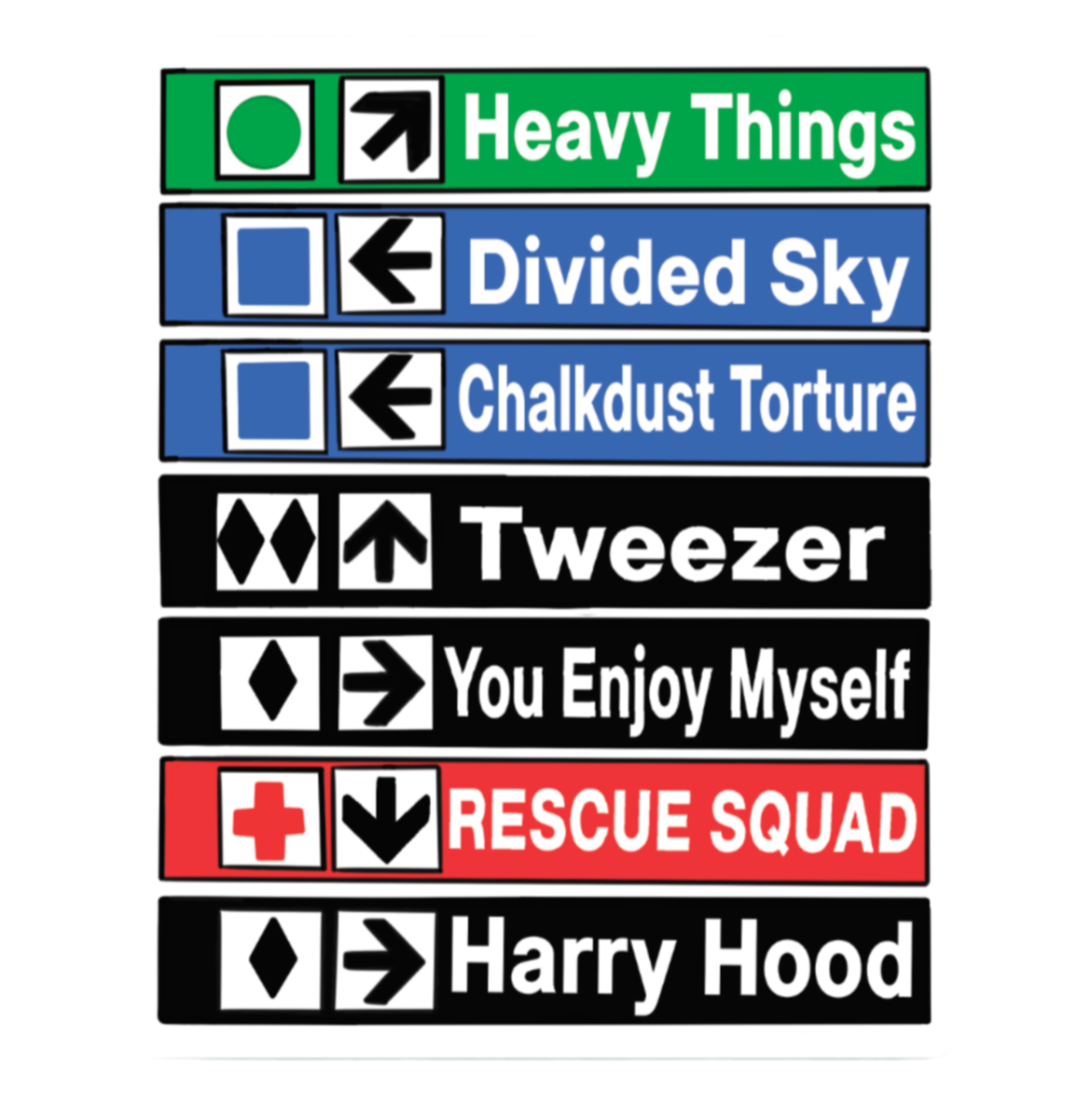Phish Song Ski Sign Sticker