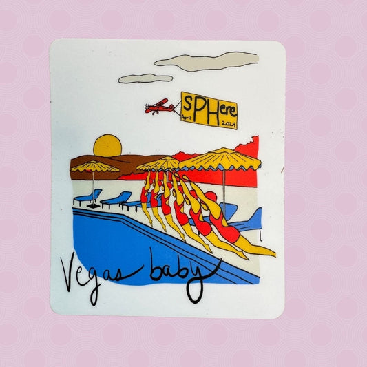 Vegas baby Sphere Sticker