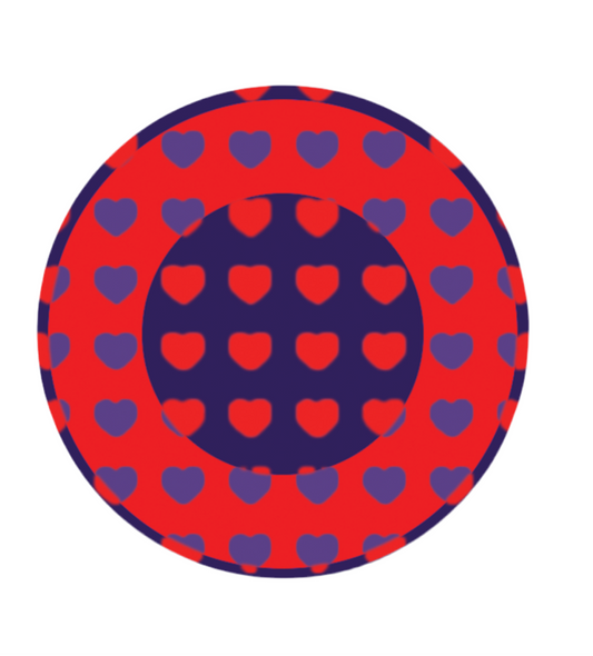 Retro Donut Hearts Sticker