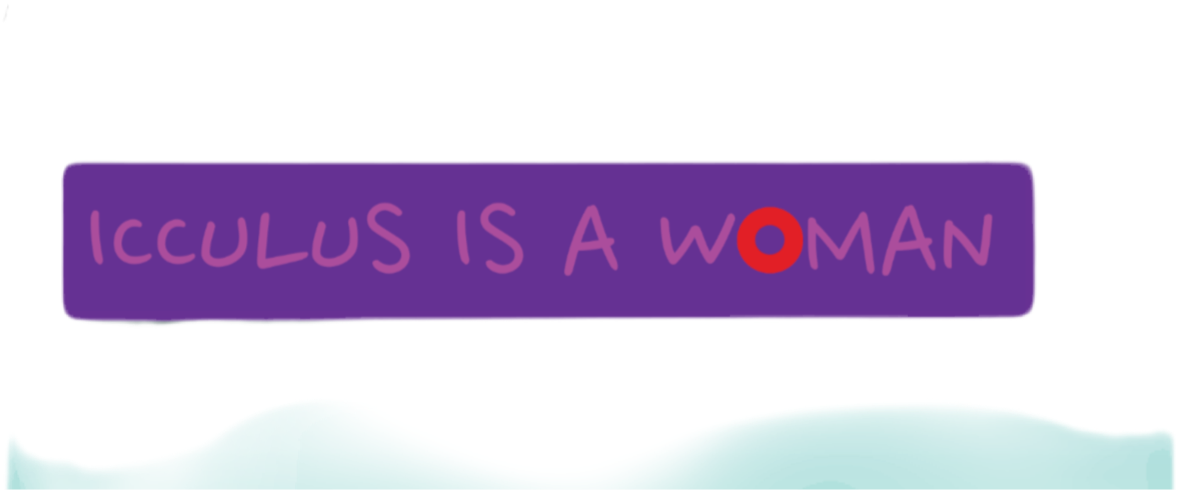 Phish Icculus is a Woman Sticker