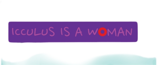 Phish Icculus is a Woman Sticker