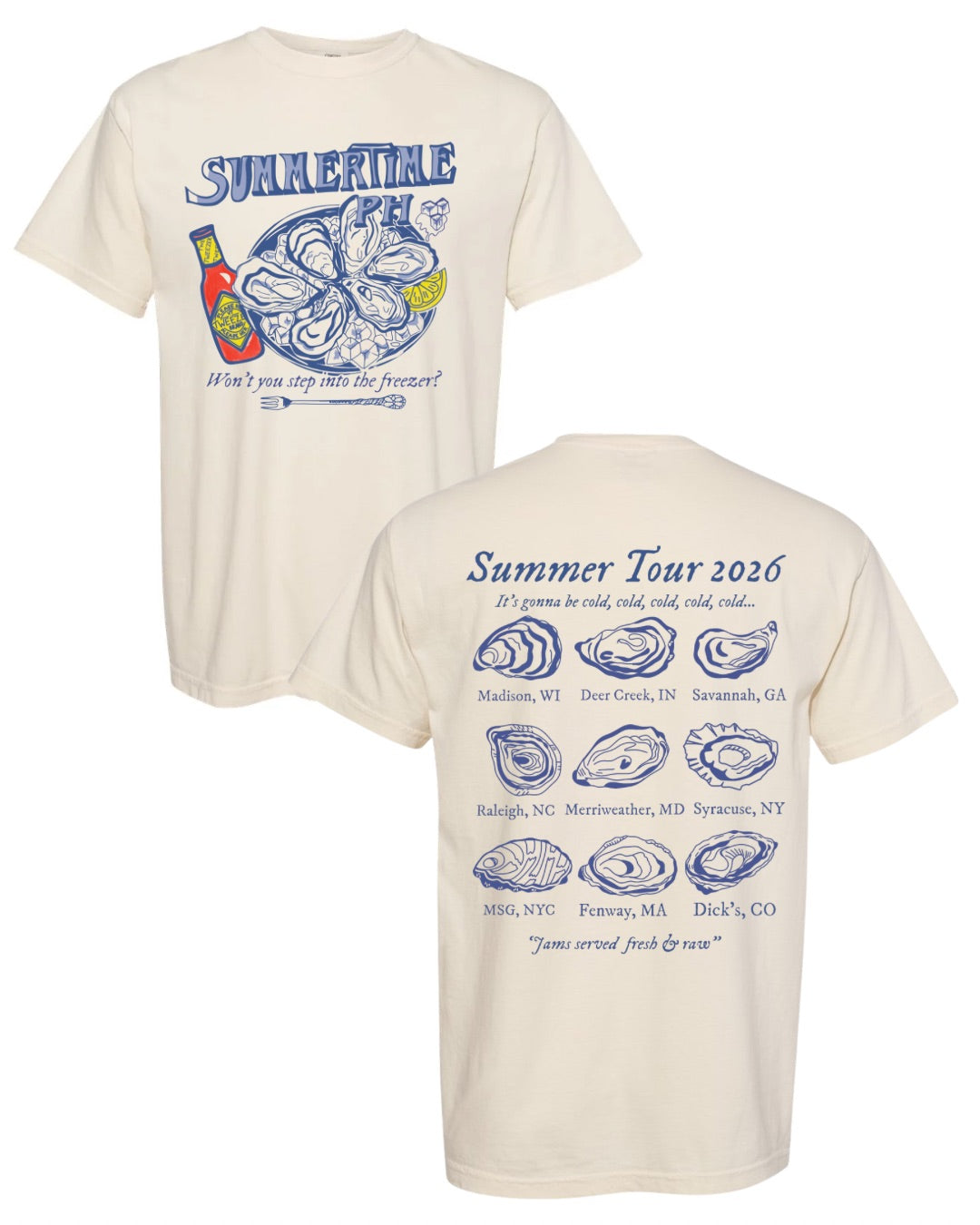 Shuck in to the Freezer Phish Summer Tour 26 Men’s T-Shirt