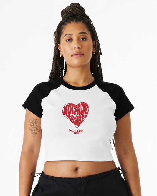 Not Fade Away Women's cropped raglan Baby T-Shirt